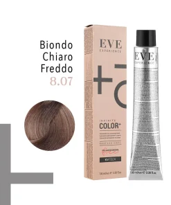 EVE Experience Infinite Color+ Colorazione Permanente in Crema – 8.07 Biondo Chiaro Freddo 100 ml – FarmaVita