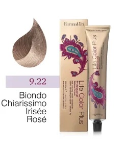 FarmaVita – Life Color Plus Professional – Crema Colorante per Capelli – 9.22 Biondo Chiarissimo Irisée Rosé – 100 ml
